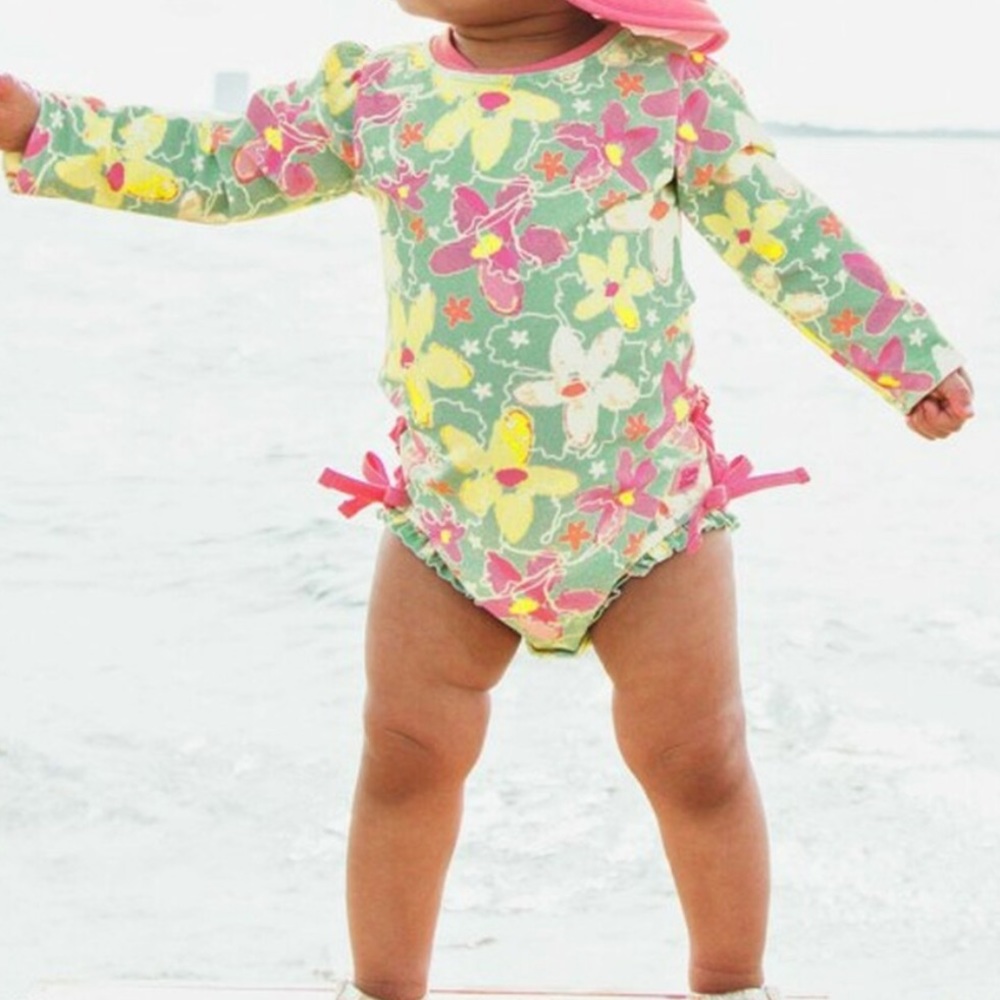 Ruffle Butts | Waltzing on Water One Piece Rash Guard